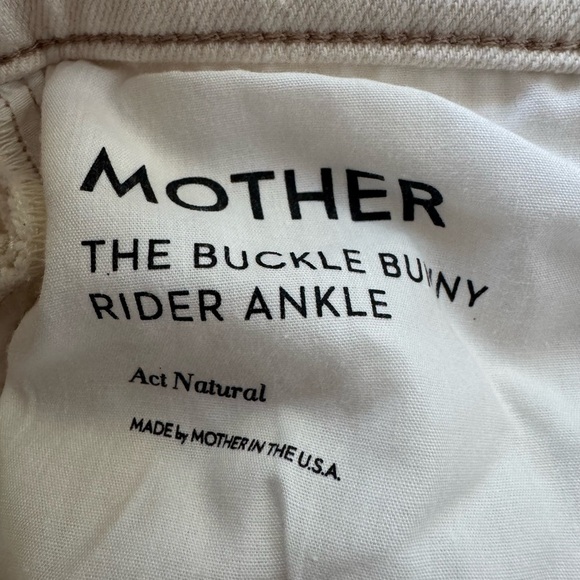 MOTHER SUPERIOR The Buckle Bunny Rider Ankle Jeans High Waist Act Natural 27 - Picture 13 of 13